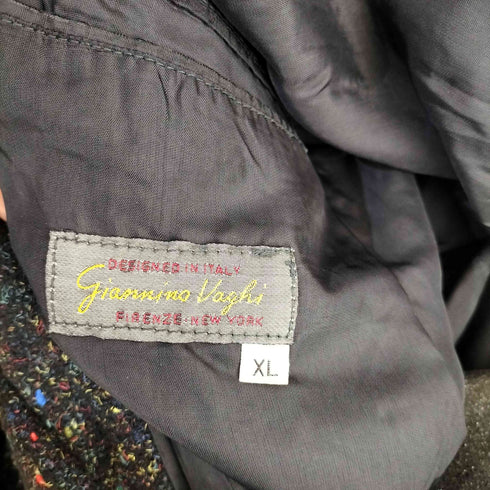 Giannino Vaghi ネップ ツイード ダブル チェスターコート メンズ import:XL