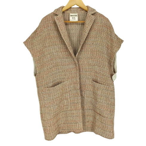 SEMICOUTURE 01} ツイードロングジレ import レディース XS