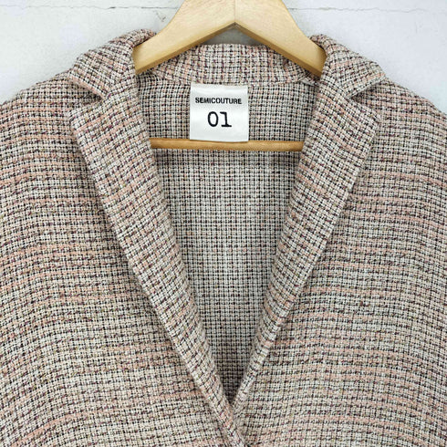 SEMICOUTURE 01} ツイードロングジレ import レディース XS