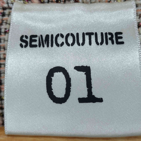 SEMICOUTURE 01} ツイードロングジレ import レディース XS