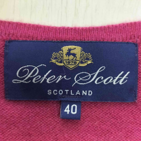 Peter Scott スコットランド製 カシミヤ クルーネックニット レディース EUR:40
