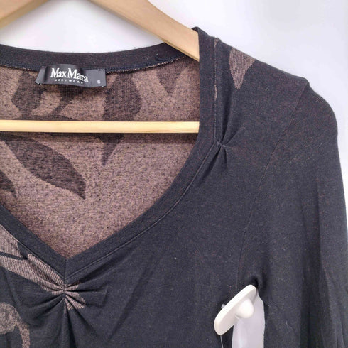 マックスマーラ MAX MARA ボタニカル柄 Vネック カットソー レディース import:S