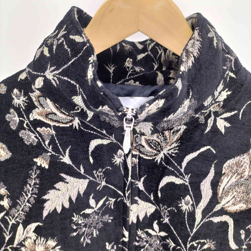 スーパーノヴァ supernova. Track jacket - Velvet jacquard / Black flower トラック ジャケット ベルベット ジャガード ブラック フラワー メンズ JPN:M