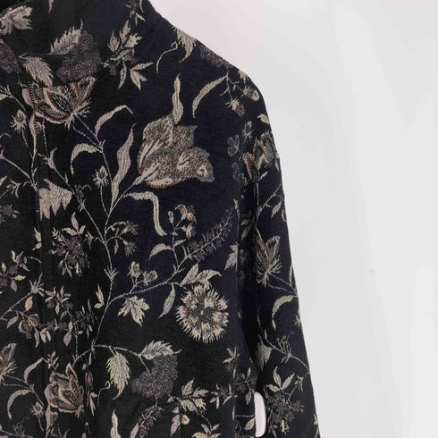 スーパーノヴァ supernova. Track jacket - Velvet jacquard / Black flower トラック ジャケット ベルベット ジャガード ブラック フラワー メンズ JPN:M