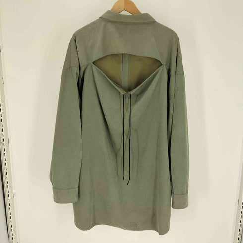 ヴァンヒューゼン VAN HEUSEN SOFT SUEDE ソフト スウェード ビッグシルエット バック カスタム ドローコード スムース ポリ L/S シャツ メンズ 4XL