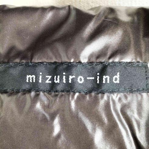 ミズイロインド mizuiro ind ノーカラーダウンコート レディース FREE