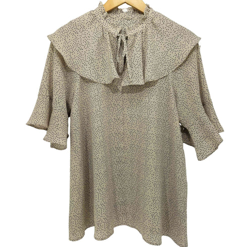 エヌナチュラルビューティーベーシック N.NATURAL BEAUTY BASIC ドット柄半袖ブラウス レディース JPN:M