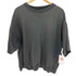 トミーヒルフィガー TOMMY HILFIGER ロゴ プリント 前V コットンポリ クルーネック Tシャツ カットオフ ボロ メンズ import:L