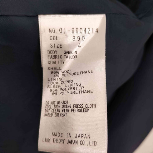 セオリー theory COL.890 Tailor Gabe N ウール 1B テーラードジャケット レディース JPN:4