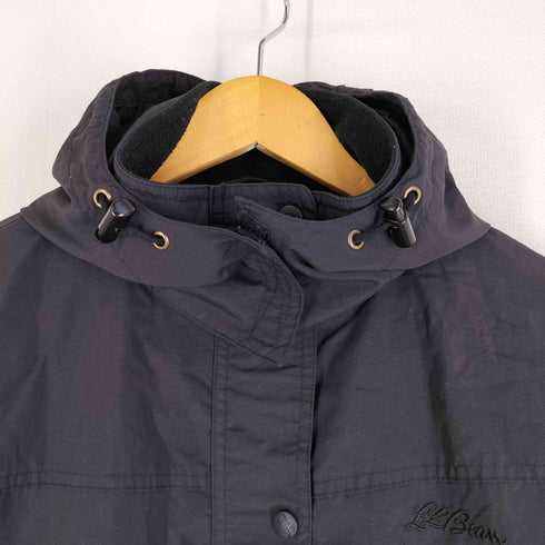 エルエルビーン L.L.Bean 裏地フリースナイロンジップアップジャケット フードロゴ レディース JPN:L
