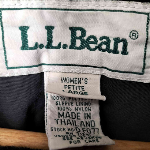エルエルビーン L.L.Bean 裏地フリースナイロンジップアップジャケット フードロゴ レディース JPN:L