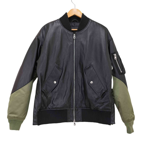 JACK ROSE ラムレザー シングルライダースジャケット 異素材切替 メンズ JPN:4
