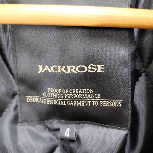 JACK ROSE ラムレザー シングルライダースジャケット 異素材切替 メンズ JPN:4