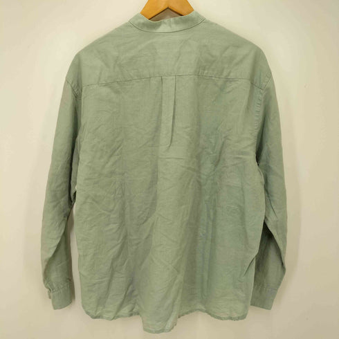 カルバンクライン CALVIN KLEIN Relaxed Fit ロゴ刺繍バンドカラーシャツ メンズ JPN:S