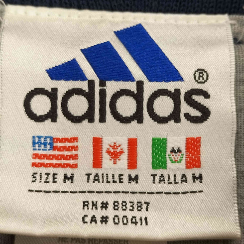 アディダス adidas 90S 万国旗タグ パフォーマンスロゴ刺繍サイドジップナイロンピステ メンズ JPN:M
