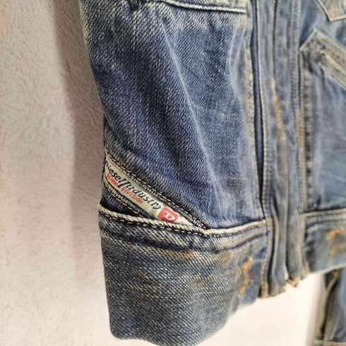 ディーゼル DIESEL 90S ダメージ加工デニムジップジャケット レディース XS
