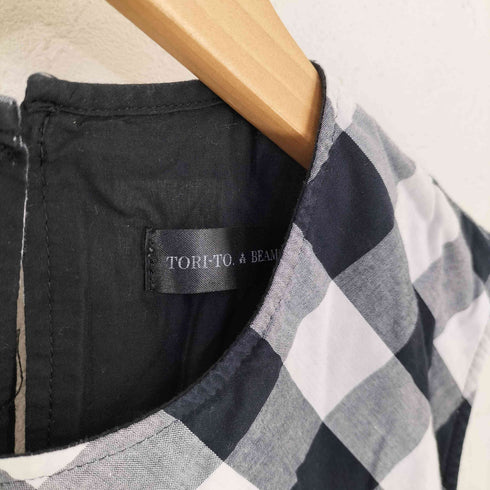 トリト TORI-TO チュール レイヤー ノースリーブシャツ レディース