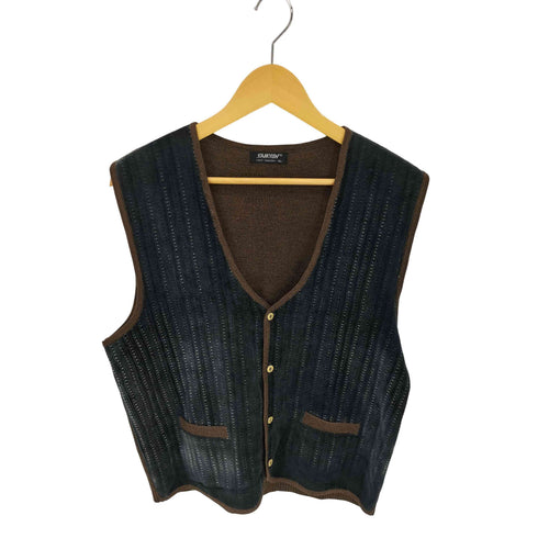 SAMYUN ベロア切替 4B ベスト メンズ import:XL