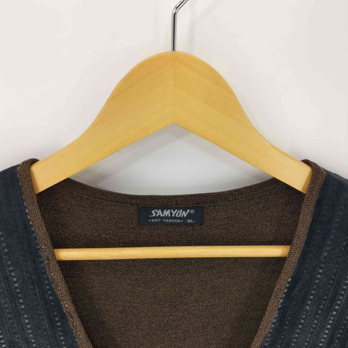 SAMYUN ベロア切替 4B ベスト メンズ import:XL