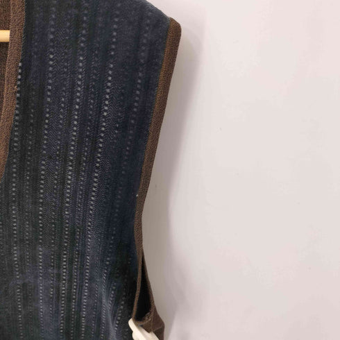 SAMYUN ベロア切替 4B ベスト メンズ import:XL