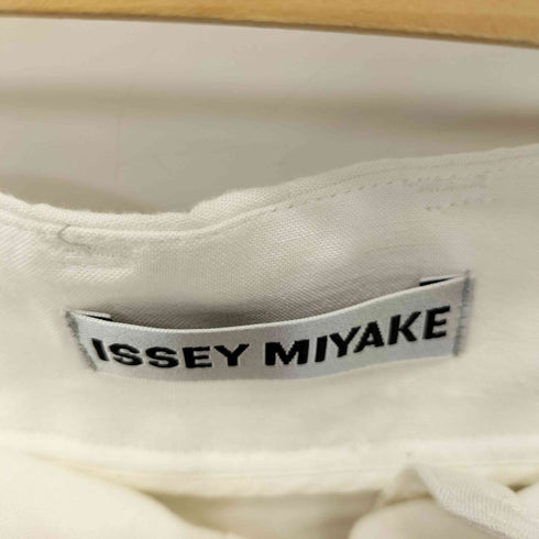 イッセイミヤケ ISSEY MIYAKE 90-2000S 銀タグ 裾メッシュ レーヨン混 リネン イージーパンツ メンズ JPN:2