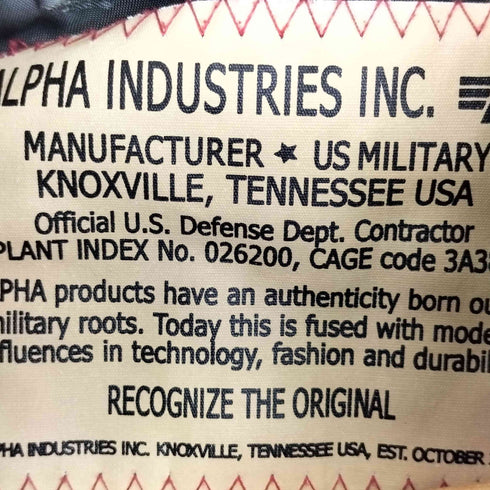 アルファインダストリーズ ALPHA INDUSTRIES MA-1 フライトジャケット メンズ import:L