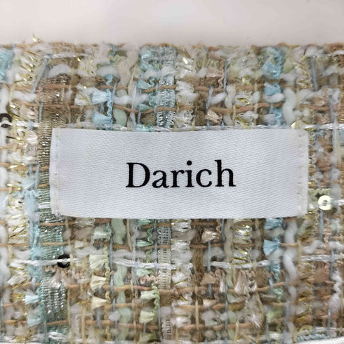 ダーリッチ Darich ファンシーツイードショートジャケットフレアミニスカートセットアップ レディース FREE