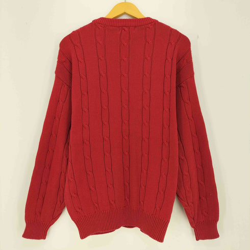 アイゾッド IZOD 90s ワンポイント ケーブル編み コットンニット メンズ import:M