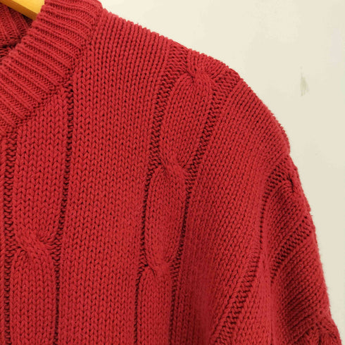 アイゾッド IZOD 90s ワンポイント ケーブル編み コットンニット メンズ import:M