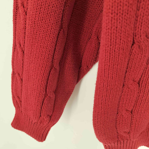 アイゾッド IZOD 90s ワンポイント ケーブル編み コットンニット メンズ import:M