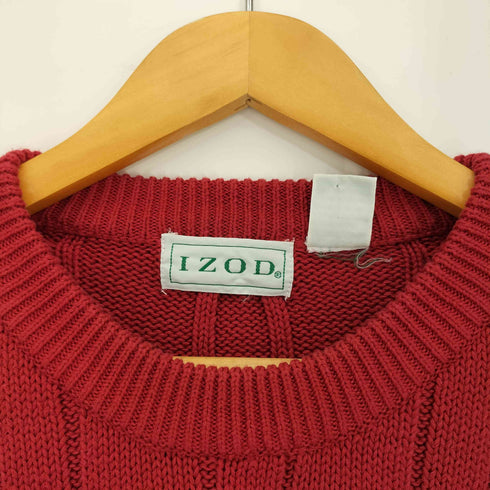 アイゾッド IZOD 90s ワンポイント ケーブル編み コットンニット メンズ import:M
