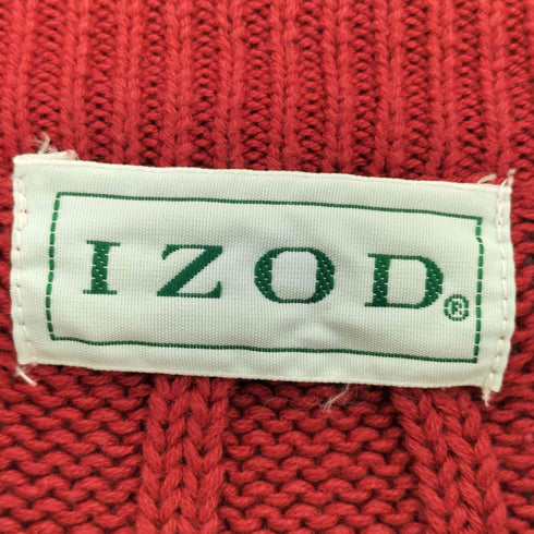 アイゾッド IZOD 90s ワンポイント ケーブル編み コットンニット メンズ import:M