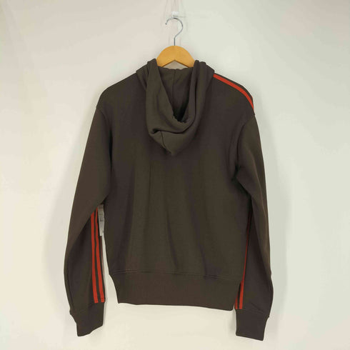 アディダス adidas 3ストライプ ロゴプリント フーデット トラックジャケット トラックジャージ メンズ import:M