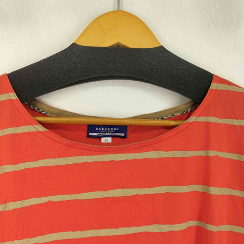 バーバリーブルーレーベル BURBERRY BLUE LABEL ロゴプリント ボーダーチュニック レディース JPN:38