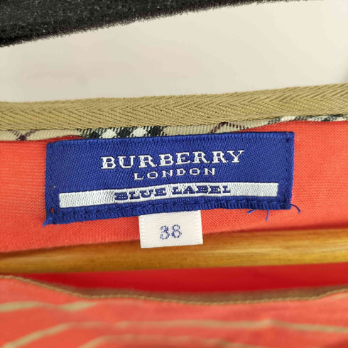 バーバリーブルーレーベル BURBERRY BLUE LABEL ロゴプリント ボーダーチュニック レディース JPN:38