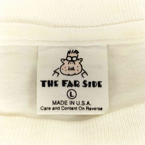 80s 81年© USA製 裾袖シングル プリントクルーネックTシャツ メンズ JPN:L