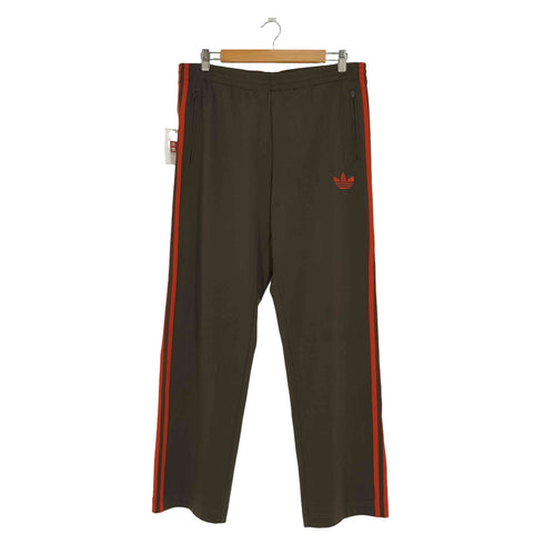 アディダス adidas 3ストライプ ロゴプリント サイドジップ トラックパンツ メンズ import:M