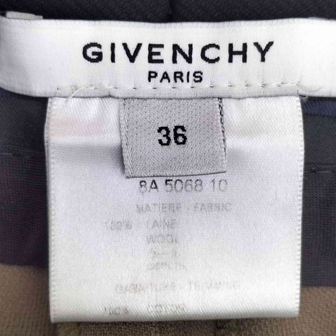 ジバンシィ GIVENCHY イタリア製 センタープレス ウールスラックス レディース 36
