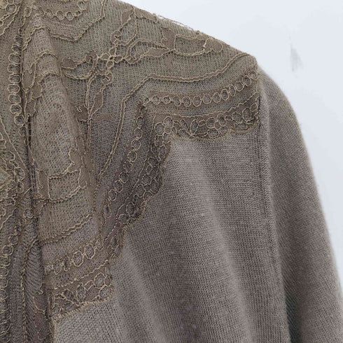 ジバンシィ GIVENCHY ウールカシミヤ レース ニットタンクトップ & カーディガン アンサンブル レディース import:S