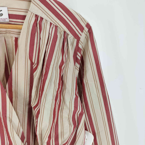 ロクビューティーアンドユースユナイテッドアローズ 6 BEAUTY & YOUTH UNITED ARROWS 18SS STRIPE CACHE COEUR SHIRTS レディース ONE SIZE