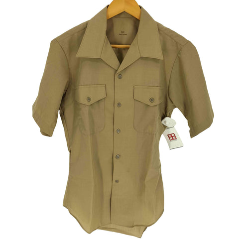 ユーエスマリン U.S.MARINE 80S USMC KHAKI SHADE 2122 SHIRT MARTIN MFG社製 カーキ ミリタリー S/S シャツ 88年製 メンズ 14 1/2