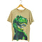 恐竜プリント クルーネックTシャツ メンズ XL