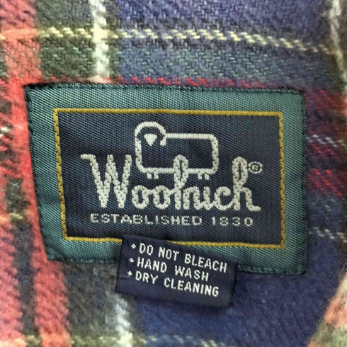 ウールリッチ WOOLRICH 90s 刺しゅうカスタム フランネルシャツ メンズ JPN:L