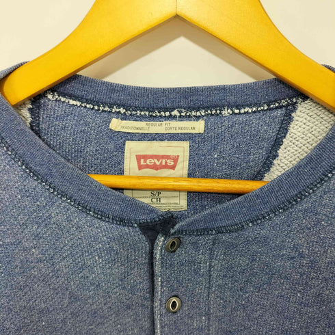 リーバイス LEVI STRAUSS&CO ハーフボタン L/S スウェット プルオーバー エルボーパッチ メンズ S/P