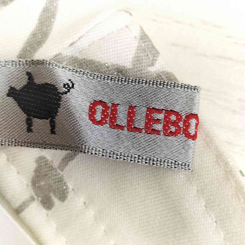 アルベロベロ OLLEBOREBLA 裾フリル ビジュー アニマル柄 イージー クロップド パンツ レディース