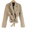 ザラ ZARA ダブルブレスト ベルテッド クロップドジャケット パワーショルダー レディース import:S