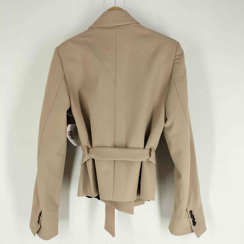 ザラ ZARA ダブルブレスト ベルテッド クロップドジャケット パワーショルダー レディース import:S
