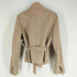 ザラ ZARA ダブルブレスト ベルテッド クロップドジャケット パワーショルダー レディース import:S