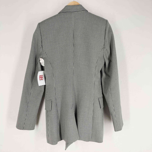 ザラ ZARA パワーショルダー ガンクラブチェックテーラードジャケット レディース import:S
