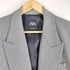 ザラ ZARA パワーショルダー ガンクラブチェックテーラードジャケット レディース import:S